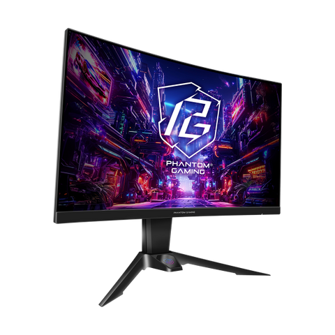 ASRock Phantom Gaming PG27QRT2A 27 Inch QHD [2560 x 1440] Curved [1500R] VA Gaming Monitor, 180Hz 1ms [MPRT] Response Time, 2 x HDMI 2.0, 1 x DisplayPort 1.4, with Speakers, Integrated Wi-Fi Antena [