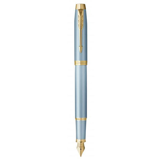 PARKER IM RITUAL GREEN PENNA ROLLER STILOGRAFICA PUNTA M FUSTO TURCHESE VERDE PUNTALE DORATO INCHIOSTRO BLU CONFEZIONE RGALO