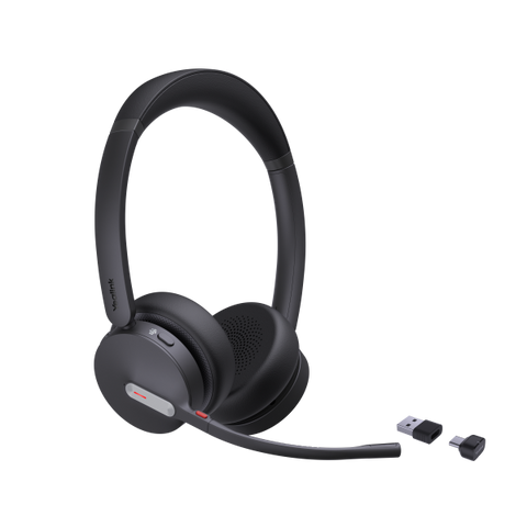 Yealink BH70 Dual Teams Auricolare Wireless A Padiglione Ufficio USB Type-C / USB Type-A Bluetooth Nero