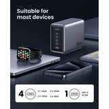 Ugreen Nexode Universale Nero AC Ricarica rapida Interno (UGREEN 300W 1A 4C DESKTOP CHARGER UK)