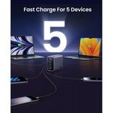Ugreen Nexode Universale Nero AC Ricarica rapida Interno (UGREEN 300W 1A 4C DESKTOP CHARGER UK)