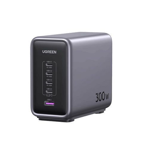 Ugreen Nexode Universale Nero AC Ricarica rapida Interno (UGREEN 300W 1A 4C DESKTOP CHARGER UK)