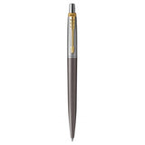 PARKER JOTTER PENNA A SFERA TRATTO 1 mm FUSTO LACCATO GRIGIO PENNINO DORATO INCHIOSRTO BLU CONFEZIONE REGALO