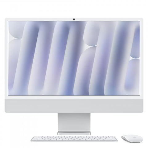 APPLE iMAC 2024 24" RETINA DISPLAY 4.5K ALL IN ONE 23.5" CHIP APPLE M4 CPU 10-CORE GPU 10 CORE RAM 24GB SSD 512GB WI-FI 6E-GIGABIT LAN ITALIA ARGENTO