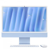 APPLE iMAC 2024 24" RETINA DISPLAY 4.5K ALL IN ONE 23.5" CHIP APPLE M4 CPU 10-CORE GPU 10 CORE RAM 24GB SSD 512GB WI-FI 6E-GIGABIT ITALIA LAN BLU