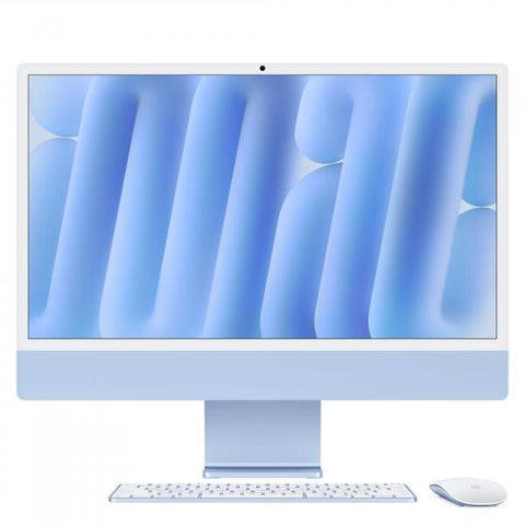 APPLE iMAC 2024 24" RETINA DISPLAY 4.5K ALL IN ONE 23.5" CHIP APPLE M4 CPU 10-CORE GPU 10 CORE RAM 24GB SSD 512GB WI-FI 6E-GIGABIT ITALIA LAN BLU