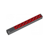 Bachmann 19'' 2m 8x Schuko H05VV-F 3G 1.00mm 8AC outlet(s) 2m Nero, Rosso prolunghe e multiple