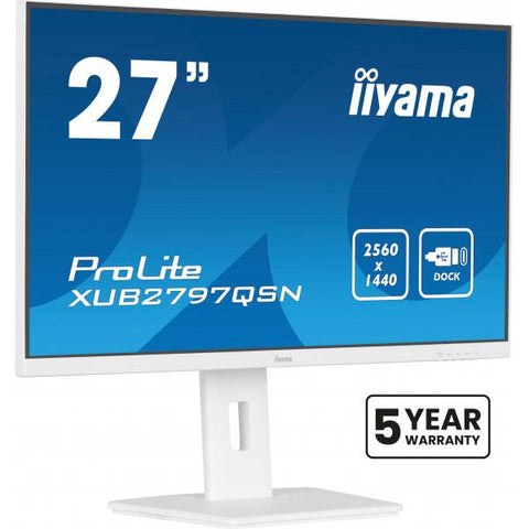 iiyama G-MASTER XUB2797QSN-W2 Monitor PC 68,6 cm (27") 2560 x 1440 Pixel 4K Ultra HD LED Bianco