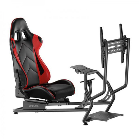 LogiLink EO0065 sedia per videogioco Sedia per gaming universale Seduta a dondolo (culla) Nero, Rosso