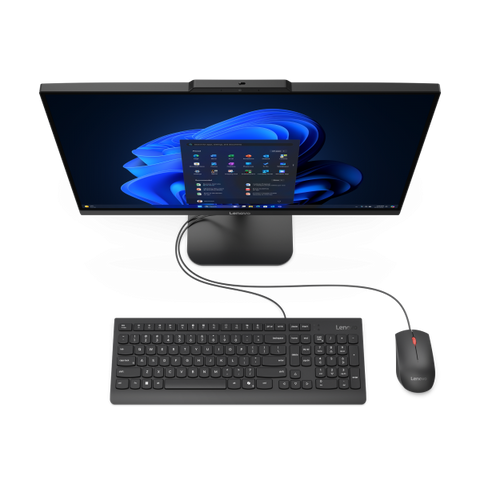 Lenovo V100 Intel N N100 23.8" 1920 x 1080 Pixel PC All-in-one 8 GB DDR4-SDRAM 512 GB SSD Windows 11 Pro Wi-Fi 6 BLACK