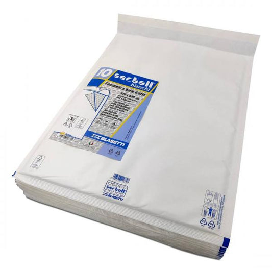 BLASETTI SACBOLL BUSTE A SACCO IMBOTITE 37X55 CM BIANCO CONF 10 Pz.
