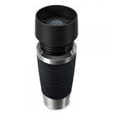 EMSA Travel Mug Waves 36 ml Nero, Acciaio inox