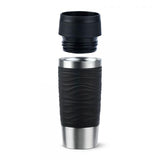 EMSA Travel Mug Waves 36 ml Nero, Acciaio inox