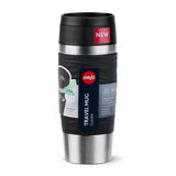 EMSA Travel Mug Waves 36 ml Nero, Acciaio inox