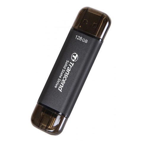 Transcend ESD310C Tecnologia Thunderbolt 128 GB USB Type-A / USB Type-C USB 3.2 Gen 2x2 Nero (Esd310C Thunderbolt - Technology 128 Gb Usb Type-A - / Usb Type-C Usb 3.2 Gen 2X2 Black - Warranty: 12M)