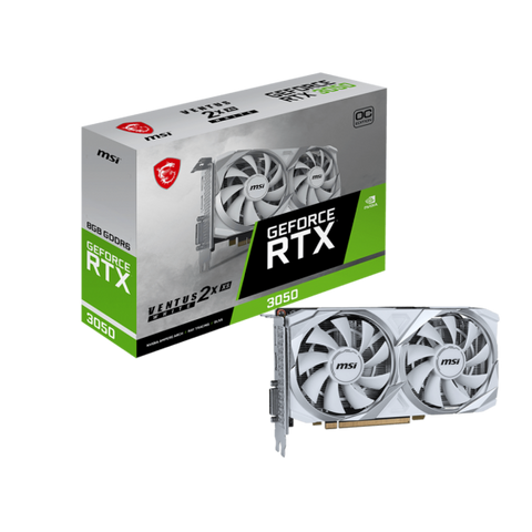 MSI VENTUS RTX 3050 2X XS WHITE 8G OC scheda video NVIDIA GeForce RTX 3050 8 GB GDDR6 - PCI Express x8 4.0 DUAL FAN - 1x HDMI 3 x DISPLAYPORT BIANCO