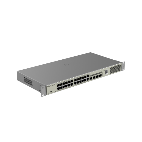 24-Port Gigabit L2 Managed POE Switch 24 Gigabit RJ45 POE/POE+ Ports 4 SFP Slots 370W PoE power budget 19-inch Rack-mountable Stell Case
