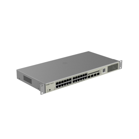 Switch PoE gestionado Gigabit L2 de 24 puertos, 24 puertos Gigabit RJ45 PoE/PoE+, 4 ranuras SFP, potencia PoE de 370 W, carcasa de acero para montaje en rack de 19 pulgadas 