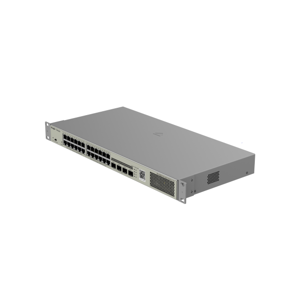 24-Port Gigabit L2 Managed POE Switch 24 Gigabit RJ45 POE/POE+ Ports 4 SFP Slots 370W PoE power budget 19-inch Rack-mountable Stell Case