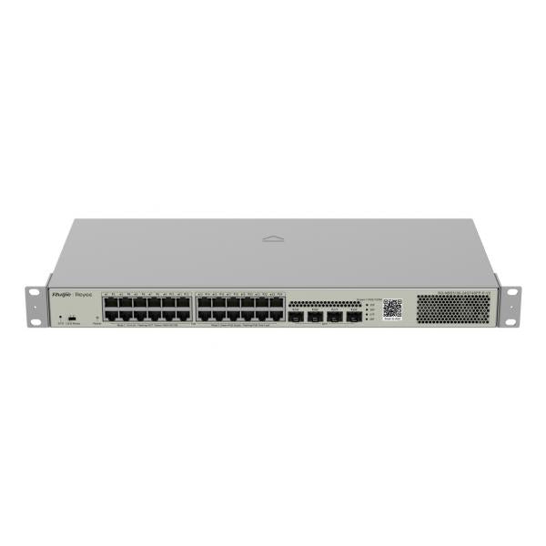 24-Port Gigabit L2 Managed POE Switch 24 Gigabit RJ45 POE/POE+ Ports 4 SFP Slots 370W PoE power budget 19-inch Rack-mountable Stell Case