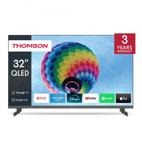 Televisor THOMSON FHD QLED SMART T2/C2S2 de 32 pulgadas con Google TV