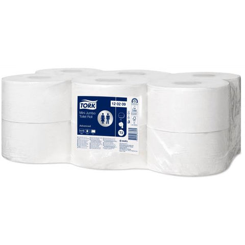 TORK CARTA IGIENICA MINI JUMBO 2 VELI 170 MT BIANCO CONF 12 Pz.