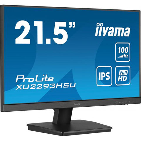 iiyama ProLite XU2293HSU-B7 Monitor PC 54,6 cm [21.5] 1920 x 1080 Pixel Full HD LED Nero (iiyama PROLITE XU2293HSU-B7 22 inch IPS Monitor, Full HD, 1ms, USB Hubx2, HDMI, DisplayPort, Freesync, 100Hz,