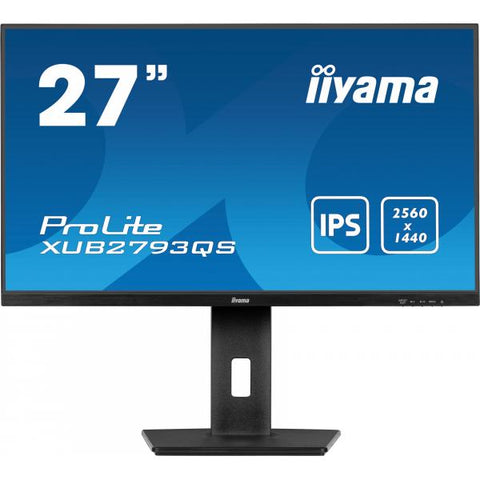 IIYAMA PROLITE XUB2793QS-B7 27" LED IPS QUAD HD 2560 x 1440 16:9 300 CD/m² 1ms 100Hz ALTOPARLANTI - 1 x HDMI 1 x DISPLAYPORT NERO
