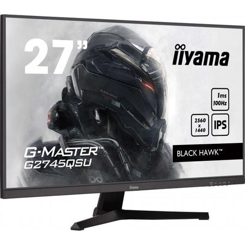 iiyama G-MASTER G2745QSU-B2 Monitor PC 68,6 cm [27] 2560 x 1440 Pixel Wide Quad HD LED Nero (27IN G-MASTER BLACK HAWK IPS - PANEL 2560X1440100HZ 1MS 300CD/M)