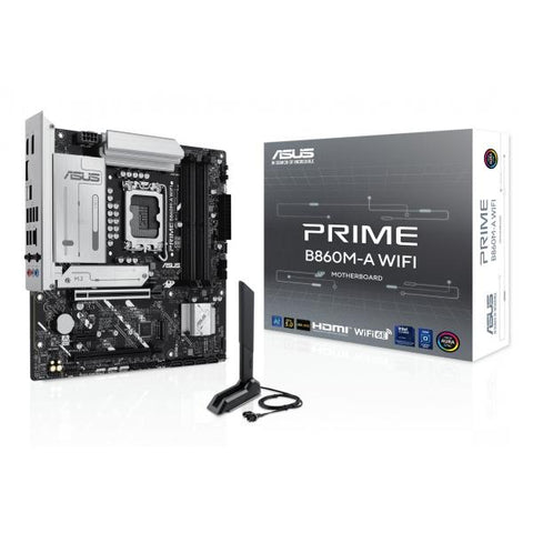 ASUS PRIME B860M-A WIFI Intel B860 LGA 1851 [Socket V1] micro ATX (ASUS PRIME B860M-A WIFI - Motherboard - micro ATX - LGA1851 Socket - B860 Chipset - USB-C 3.2 Gen 2x2, USB 3.2 Gen 2, USB 3.2 Gen 1,