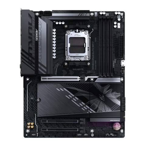 GIGABYTE B850 AORUS ELITE WIFI7 Scheda Madre - CPU AMD Ryzen Serie 9000, VRM digitale 14+2+2 fasi, fino a 8200MHz DDR5 (OC), 1xPCIe 5.0 + 2xPCIe 4.0 M.2, LAN 2,5, WIFI 7, USB 3.2 Gen 2x2