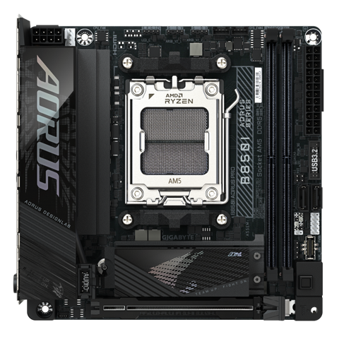 GIGABYTE B850I AORUS PRO Scheda Madre - Supporta processori AMD Ryzen Serie 9000, VRM digitale a 8+2+1 fasi, fino a 8400MHz DDR5 [OC], 1xPCIe 5.0 + 1xPCIe 4.0 M.2, 2.5LAN, WIFI 7, USB 3.2 Gen 2 (MB A