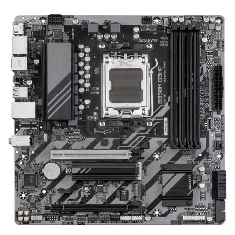 GIGABYTE B850M D3HP SCHEDA MADRE - PROCESSORI AMD RYZEN SERIE 9000, 5+2+2 FASI VRM DIGITALI, FINO A 8200MHZ DDR5 (OC), 1XPCIE 5.0 + 1XPCIE 4.0 M.2, LAN GBE, USB 3.2 GEN 2