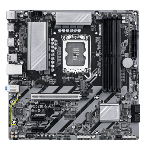 GIGABYTE B860M D3HP Scheda madre - CPU Intel Core Ultra, VRM a 4+1+2+1 fasi, fino a 9066MHz DDR5, 2xPCIe 4.0 M.2, LAN GbE, USB 3.2 Gen 1