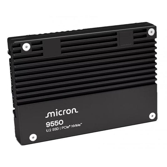 Micron 9550 PRO 3,84 TB U.2 PCI Express 5.0 NVMe 3D TLC NAND (Micron 9550 PRO - SSD - Enterprise, Read Intensive - encrypted - 3.84 TB - internal - 2.5 - U.2 PCIe 5.0 x4 [NVMe] - TCG Opal Encryption