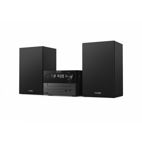 PHILIPS TAM3505M2 SISTEMA MICRO HIFI, CON BLUETOOTH, LETTORE CD, USB, RADIO FM E DAB+ AURACAST 20 W NERO ARGENTO