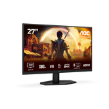 AOC G4 Q27G42XNE Monitor PC 68,6 cm [27] 2560 x 1440 Pixel Quad HD LED Nero, Rosso (AOC Gaming Q27G42XNE - LED monitor - gaming - 27 - 2560 x 1440 QHD @ 180 Hz - Fast VA - 300 cd/m? - 5000:1 - HDR10