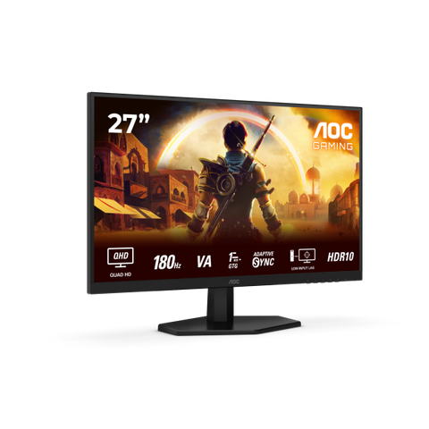 AOC G4 Q27G42XNE Monitor PC 68,6 cm [27] 2560 x 1440 Pixel Quad HD LED Nero, Rosso (AOC Gaming Q27G42XNE - LED monitor - gaming - 27 - 2560 x 1440 QHD @ 180 Hz - Fast VA - 300 cd/m? - 5000:1 - HDR10