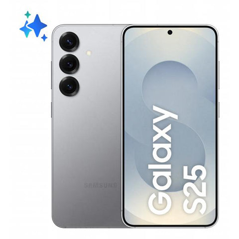 Samsung Galaxy S25 Smartphone AI, Display 6.2'' FHD+ Dynamic AMOLED 2X, Fotocamera 50MP, RAM 12GB, 256GB, 4.000 mAh, Silver shadow (Samsung Galaxy S25 5G 12/256GB Dual SI)