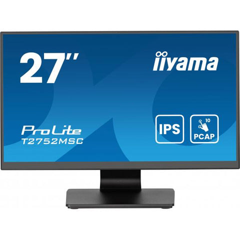 iiyama ProLite T2752MSC-B1AG Monitor PC 68,6 cm [27] 1920 x 1080 Pixel Full HD LED Touch screen Nero (iiyama ProLite T2752MSC-B1AG - Monitor a LED - 27 - touchscreen - 1920 x 1080 Full HD [1080p] @ 6