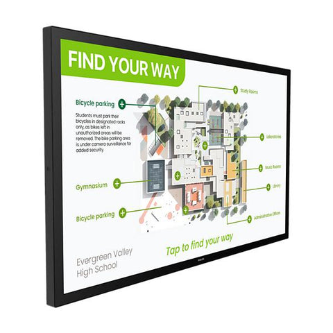 Philips 3000 series 55BDL3751T/00 visualizzatore di messaggi Pannello piatto interattivo 138,4 cm (54.5") LCD Wi-Fi 450 cd/m 4K Ultra HD Nero Touch screen Processore integrato Android