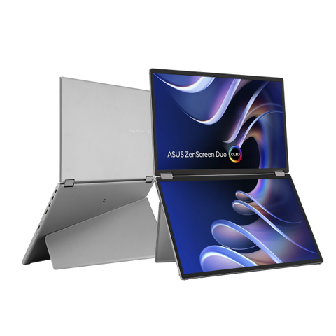 ASUS ZenScreen Duo OLED MQ149CD Monitor PC 35,6 cm (14") 1920 x 1200 Pixel WUXGA Argento