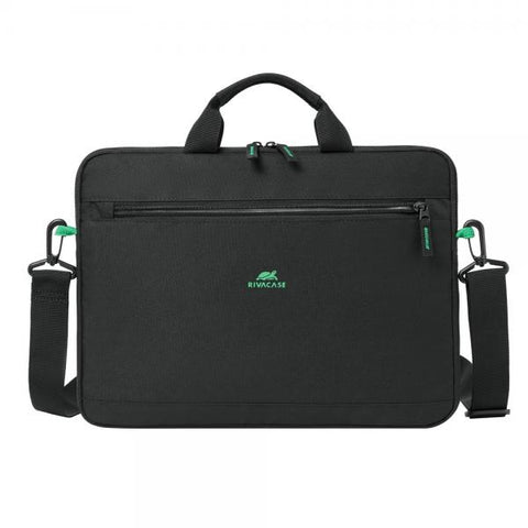 RIVACASE ECO BORSA PER NOTEBOOK DA 14" IN RPTE TASCA FRONTALE CON TRACOLLA NERO
