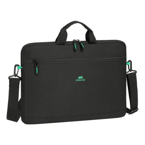RIVACASE ECO BORSA PER NOTEBOOK DA 14" IN RPTE TASCA FRONTALE CON TRACOLLA NERO
