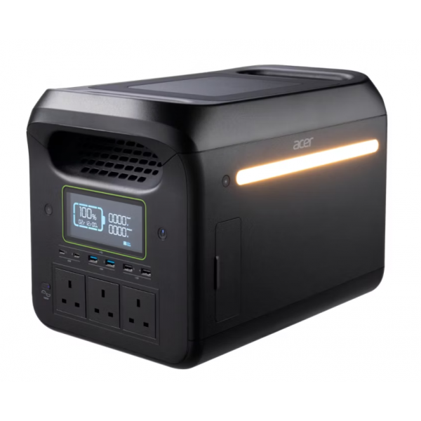Acer APS322 stazione di alimentazione portatile 13 Litio Ferro Fosfato [LiFePo4] 1800 W 19,4 kg (Acer 1800W Portable Power Station Black)
