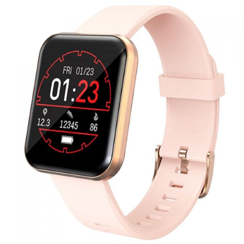 SMARTWATCH LENOVO E1 PRO 1.33" TOUCH ANDROID IOS IP67 2.5D GLASS SATURIMETRO GOLD