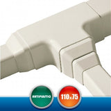 1280RI Adattatore per derivazioni a T per Canaline Installazione Climatizzatori - 110x75 mm