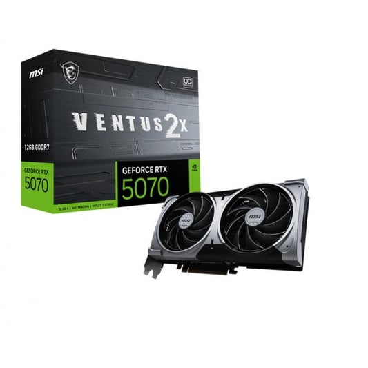 MSI GEFORCE RTX 5070 12G VENTUS 2X OC 12GB GDDR7 DLSS4 1*HDMI/3*DISPLAYPORT PCI EX 5.0 16X