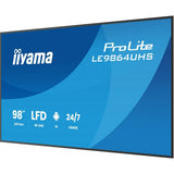 iiyama LE9864UHS-B1AG visualizzatore di messaggi Pannello piatto per segnaletica digitale 2,49 m [98] Wi-Fi 500 cd/m 4K Ultra HD Nero Processore integrato Android 24/7 (iiyama LE9864UHS-B1AG Signag