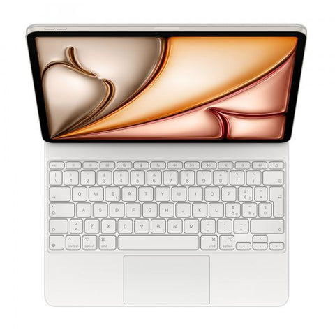 APPLE MAGIC KEYBOARD iPAD AIR 13 M3 CUSTODIA TASTIERA E CARTA CON TRACKPAD APPLE SMART CONNECTOR QWERTY ITALIANA BIANCO